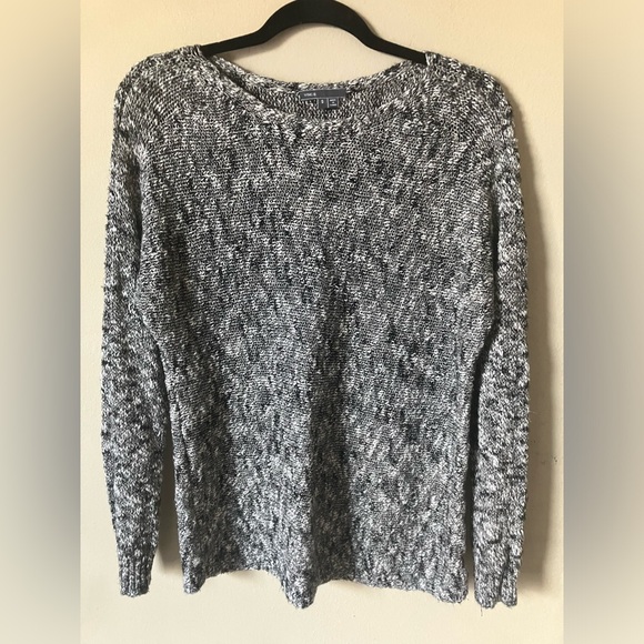 VINCE Marled Linen Crewneck Sweater - Picture 1 of 6